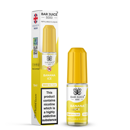 Banana Ice Bar Juice 5000 Nic Salt E-Liquid 10ml - Vape Store Twickenham