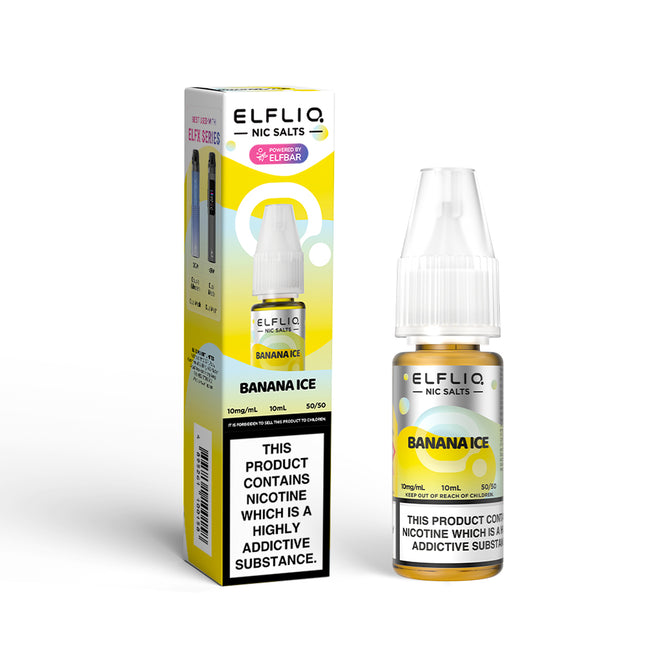 ELFLIQ Banana Ice 10ml Nic Salt E-Liquid - Vape Store Twickenham