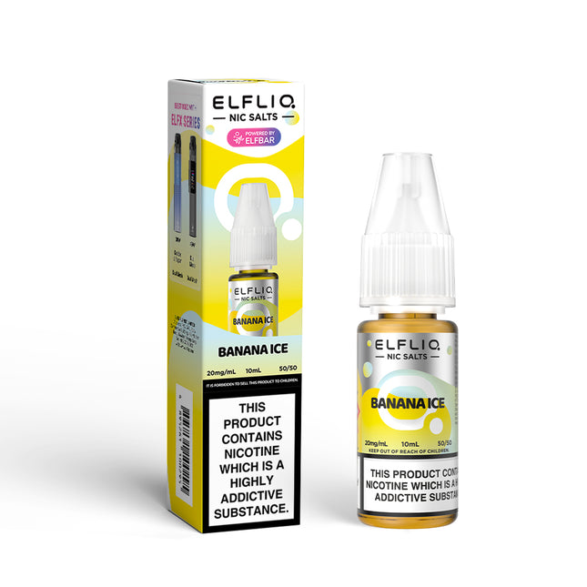 ELFLIQ Banana Ice 10ml Nic Salt E-Liquid - Vape Store Twickenham
