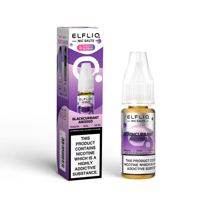 ELFLIQ Blackcurrant Aniseed 10ml Nic Salt E-Liquid - Vape Store Twickenham