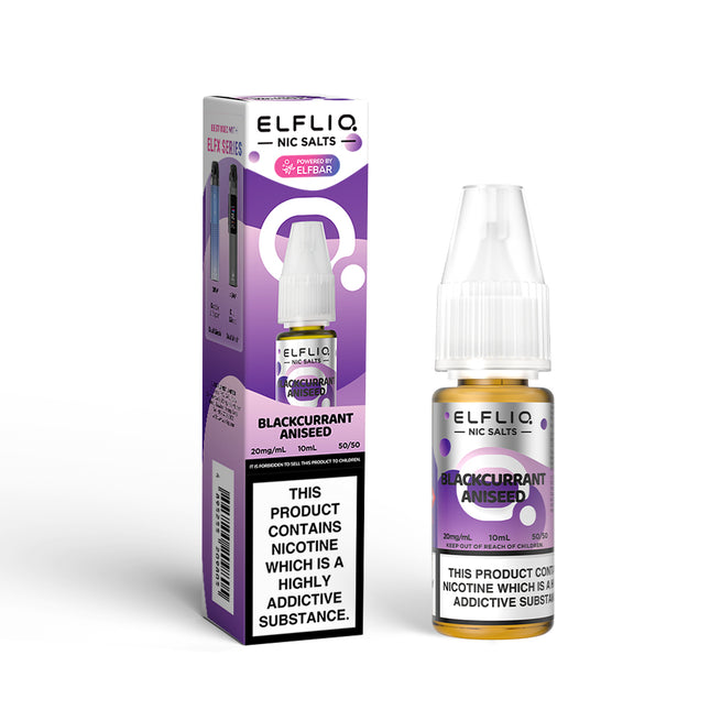 ELFLIQ Blackcurrant Aniseed 10ml Nic Salt E-Liquid - Vape Store Twickenham