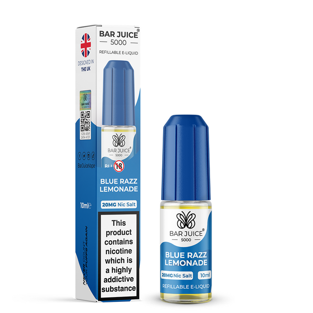Blue Razz Lemonade Bar Juice 5000 Nic Salt E-Liquid 10ml - Vape Store Twickenham