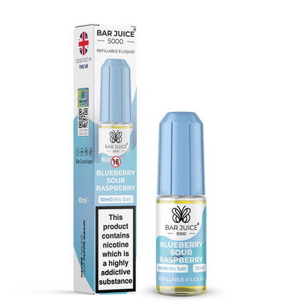 Blueberry Sour Raspberry Bar Juice 5000 Nic Salt E-Liquid 10ml - Vape Store Twickenham