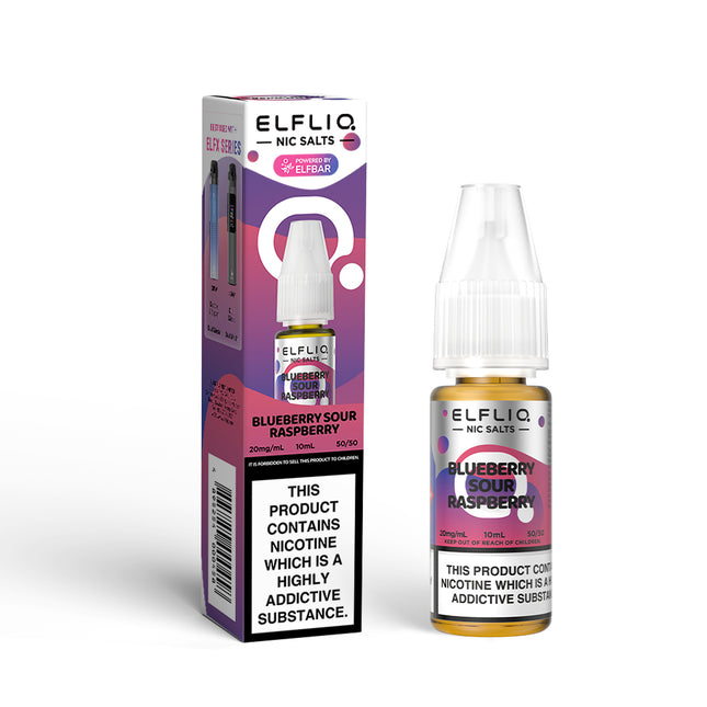 ELFLIQ Blueberry Sour Raspberry 10ml Nic Salt E-Liquid - Vape Store Twickenham