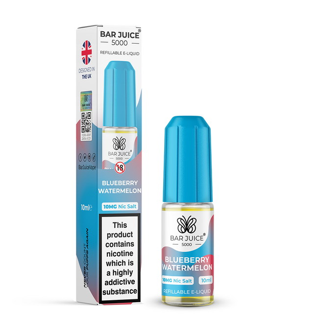 Blueberry Watermelon Nic Salt Bar Juice 5000 E-Liquid 10ml - Vape Store Twickenham