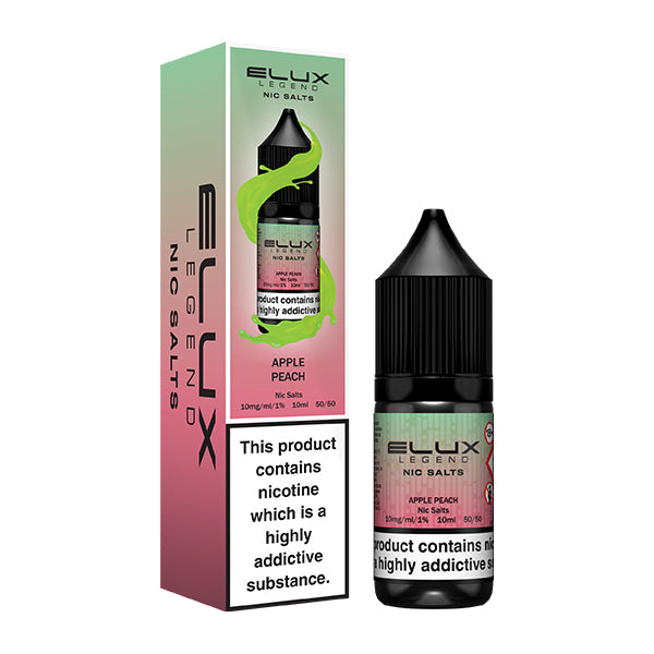 Elux Legend Apple Peach Nic Salt E-Liquid 10ml Vape Store UK