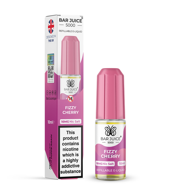 Fizzy Cherry Nic Salt Bar Juice 5000 E-Liquid 10ml - Vape Store Twickenham