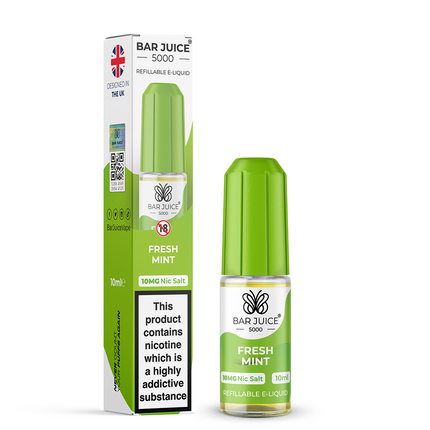 Fresh Mint Nic Salt Bar Juice 5000 E-Liquid 10ml - Vape Store Twickenham