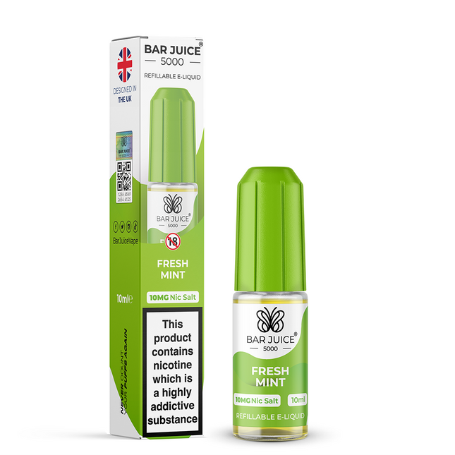 Fresh Mint Nic Salt Bar Juice 5000 E-Liquid 10ml - Vape Store Twickenham