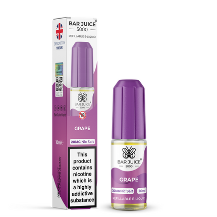 Grape Nic Salt Bar Juice 5000 E-Liquid 10ml - Vape Store Twickenham