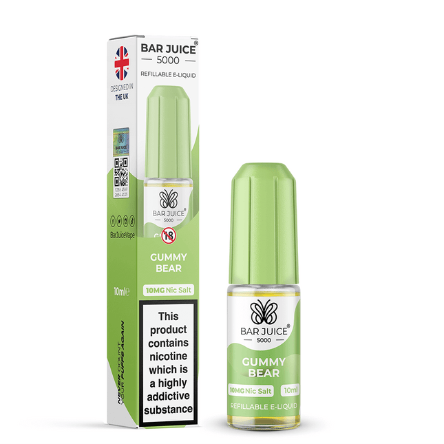 Gummy Bear Nic Salt Bar Juice 5000 E-Liquid 10ml - Vape Store Twickenham