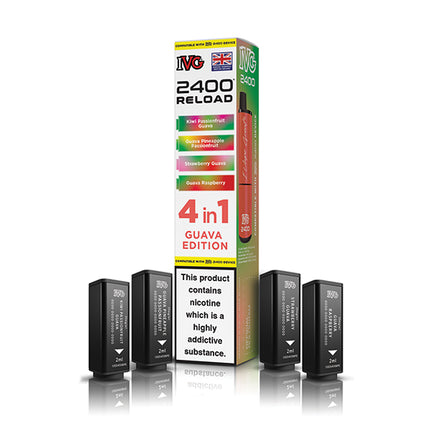 IVG 2400 Reloaded 4 in 1 Prefilled Pods - Vape Store Twickenham