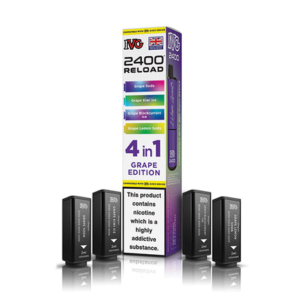 IVG 2400 Reloaded 4 in 1 Prefilled Pods - Vape Store Twickenham
