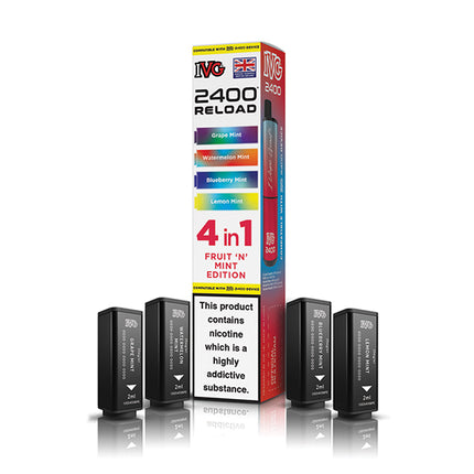 IVG 2400 Reloaded 4 in 1 Prefilled Pods - Vape Store Twickenham