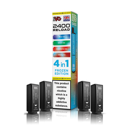 IVG 2400 Reloaded 4 in 1 Prefilled Pods - Vape Store Twickenham