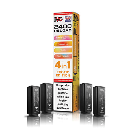 IVG 2400 Reloaded 4 in 1 Prefilled Pods - Vape Store Twickenham