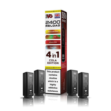 IVG 2400 Reloaded 4 in 1 Prefilled Pods - Vape Store Twickenham