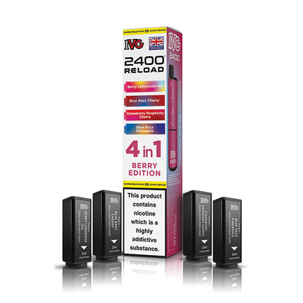 IVG 2400 Reloaded 4 in 1 Prefilled Pods - Vape Store Twickenham