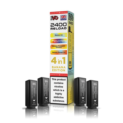 IVG 2400 Reloaded 4 in 1 Prefilled Pods - Vape Store Twickenham