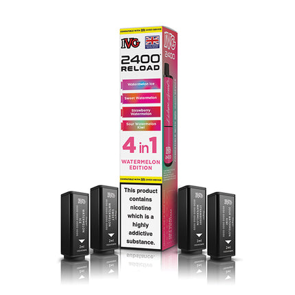 IVG 2400 Reloaded 4 in 1 Prefilled Pods - Vape Store Twickenham