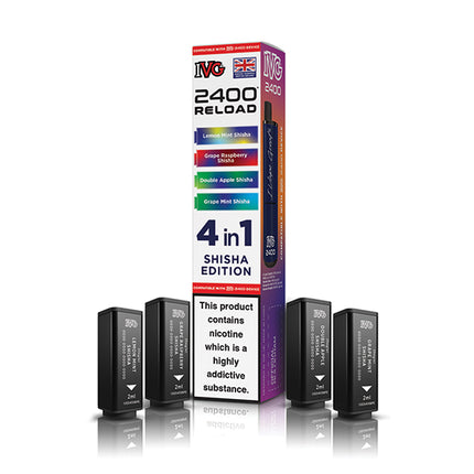 IVG 2400 Reloaded 4 in 1 Prefilled Pods - Vape Store Twickenham