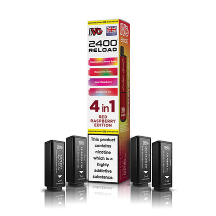 IVG 2400 Reloaded 4 in 1 Prefilled Pods - Vape Store Twickenham