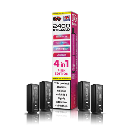 IVG 2400 Reloaded 4 in 1 Prefilled Pods - Vape Store Twickenham