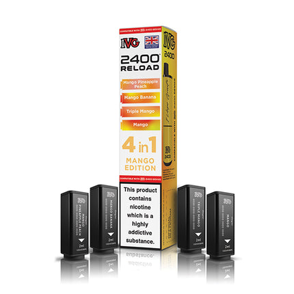 IVG 2400 Reloaded 4 in 1 Prefilled Pods - Vape Store Twickenham