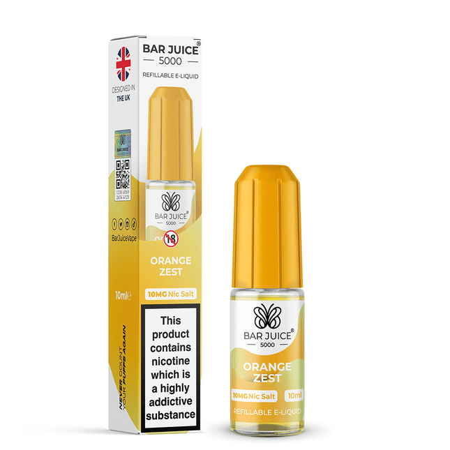 Orange Zest Nic Salt Bar Juice 5000 E-Liquid 10ml - Vape Store Twickenham