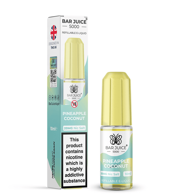 Pineapple Coconut Nic Salt Bar Juice 5000 E-Liquid 10ml - Vape Store Twickenham