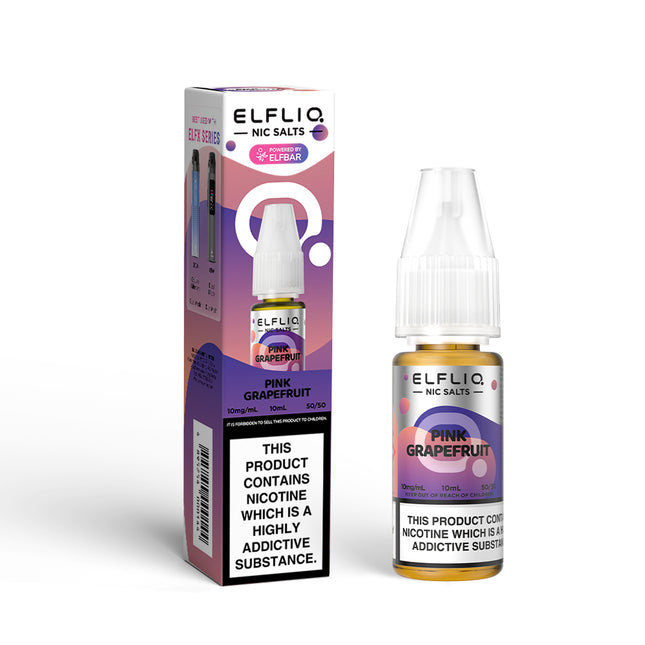 ELFLIQ Pink Grapefruit 10ml Nic Salt E-Liquid - Vape Store Twickenham