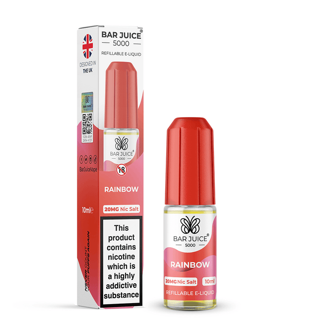 Rainbow Nic Salt Bar Juice 5000 E-Liquid 10ml - Vape Store Twickenham