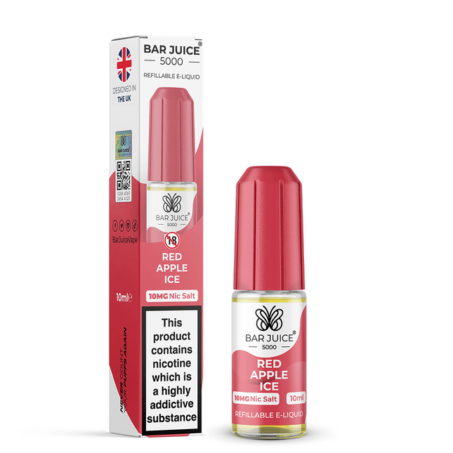 Red Apple Ice Nic Salt Bar Juice 5000 E-Liquid 10ml - Vape Store Twickenham