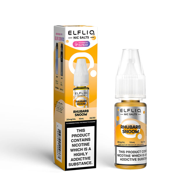 ELFLIQ Rhubarb Snoow 10ml Nic Salt E-Liquid - Vape Store Twickenham