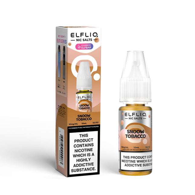 ELFLIQ Snoow Tobacco 10ml Nic Salt E-Liquid - Vape Store Twickenham