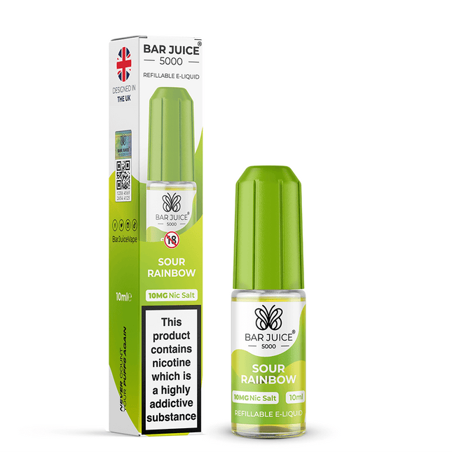 Sour Rainbow Nic Salt Bar Juice 5000 E-Liquid 10ml - Vape Store Twickenham
