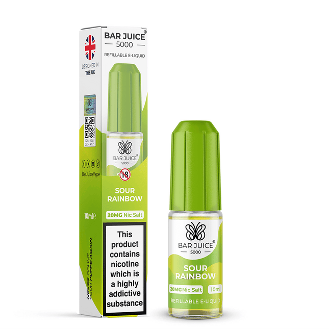Sour Rainbow Nic Salt Bar Juice 5000 E-Liquid 10ml - Vape Store Twickenham