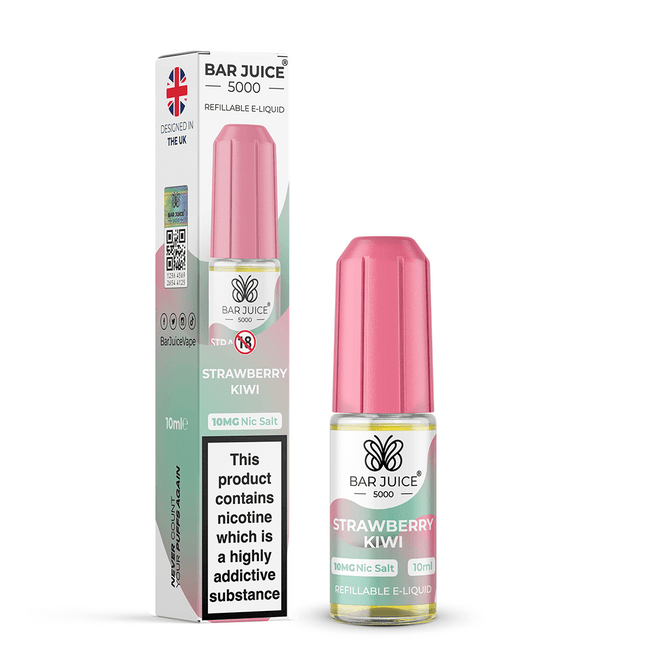 Strawberry Kiwi Nic Salt Bar Juice 5000 E-Liquid 10ml - Vape Store Twickenham