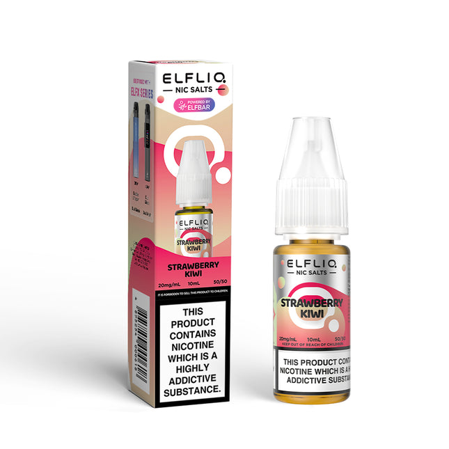 ELFLIQ Strawberry Kiwi 10ml Nic Salt E-Liquid - Vape Store Twickenham