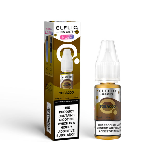 ELFLIQ Tobacco 10ml Nic Salt E-Liquid - Vape Store Twickenham