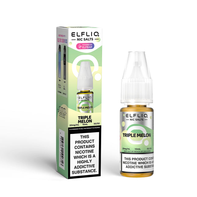 ELFLIQ Triple Melon 10ml Nic Salt E-Liquid - Vape Store Twickenham