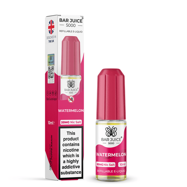 Watermelon Nic Salt Bar Juice 5000 E-Liquid 10ml - Vape Store Twickenham